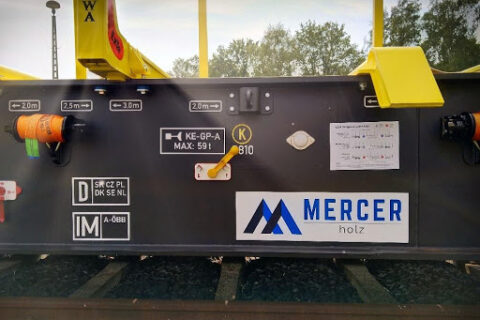 Automatische Gewichtskontrolle für das LoadMonitor System auf Mercer Holz Zugwagen (Quelle: PJM)
